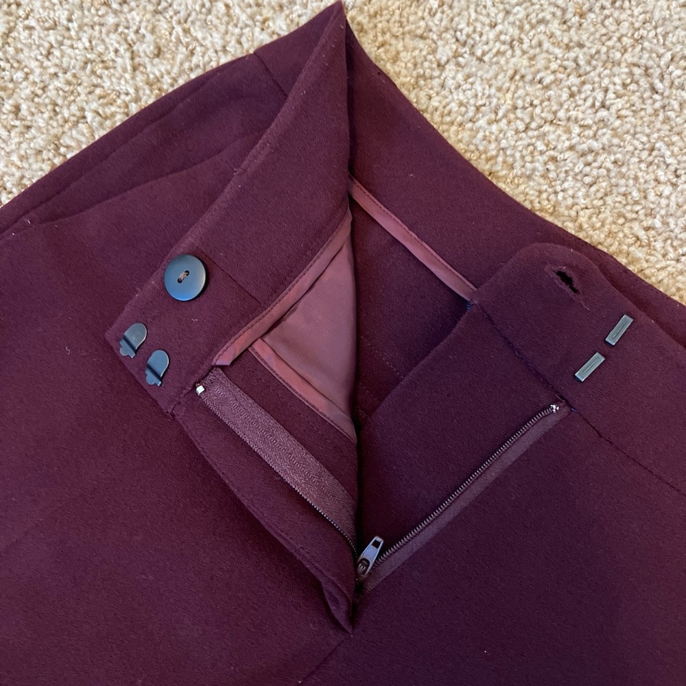 Mario Serrani Ladies’ Deep Wine Career Trouser Pants Size 2 - Picture 5 of 10
